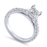 Gabriel & Co. 14k White Gold Contemporary Straight Engagement Ring photo 3