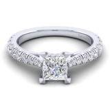 Gabriel & Co. 14k White Gold Contemporary Straight Engagement Ring photo