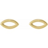 14K Yellow Geometric Earrings photo 2
