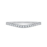 Shah Luxury 14K White Gold Round Diamond Wedding Band photo