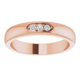 14K Rose .08 CTW Diamond Three-Stone Anniversary Band photo 3