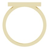 14K Yellow 16x4 mm Rectangle Signet Ring photo 2