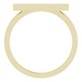 14K Yellow 16x4 mm Rectangle Signet Ring photo 2