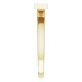 14K Yellow 16x4 mm Rectangle Signet Ring photo 4