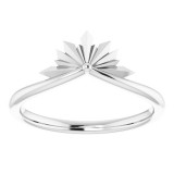 14K White Starburst Ring photo 3