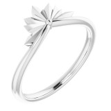 14K White Starburst Ring photo