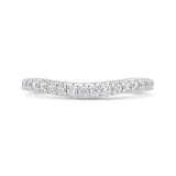 Shah Luxury 14K White Gold Round Diamond Half-Eternity Wedding Band photo