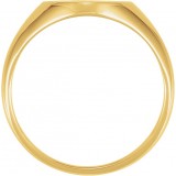 14K Yellow 11x9.5 mm Oval Signet Ring photo 2