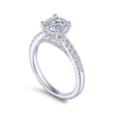 Gabriel & Co. 14k White Gold Contemporary Straight Engagement Ring photo 3