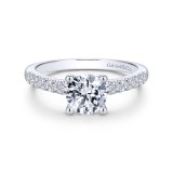 Gabriel & Co. 14k White Gold Contemporary Straight Engagement Ring photo