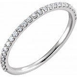 14K White 1/4 CTW Diamond Matching Band photo