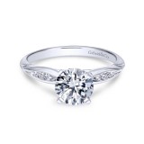 Gabriel & Co. 14k White Gold Contemporary Straight Engagement Ring photo