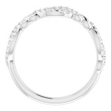 14K White 1/5 CTW Diamond Twisted Anniversary Band photo 2