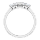 14K White 2.5x2.5 mm Square 1/2 CTW Diamond Anniversary Band photo 2