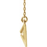 14K Yellow Pyramid 16-18 Necklace photo 2