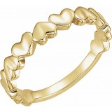 14K Yellow Heart Ring photo