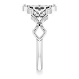 14K White Vintage-Inspired Ring photo 4