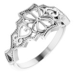 14K White Vintage-Inspired Ring photo