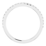 14K White 1/4 CTW Diamond Band for 7x7 mm Cushion Ring photo 2