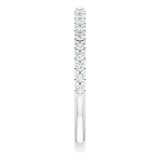 14K White 1/4 CTW Diamond Band for 7x7 mm Cushion Ring photo 4