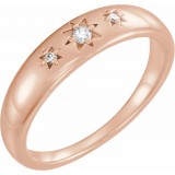 14K Rose .05 CTW Diamond Starburst Ring photo