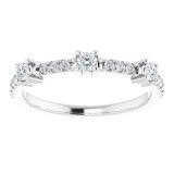 14K White 1/3 CTW Diamond Anniversary Band photo 3