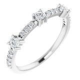 14K White 1/3 CTW Diamond Anniversary Band photo
