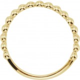 14K Yellow Stackable Beaded Ring photo 2