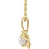 14K Yellow 4x3 mm Oval June Youth Butterfly Birthstone 15 Necklace photo 2