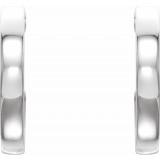 14K White & Yellow 16x2.6 mm Vintage-Inspired Hoop Earrings photo 2