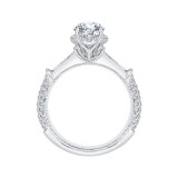 Shah Luxury 14K White Gold Round Cut Diamond Engagement Ring (Semi-Mount) photo 4