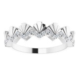 14K White 1/6 CTW Diamond Vintage-Inspired Anniversary Band photo 3