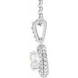 14K White 3/8 CTW Diamond 18 Necklace photo 2