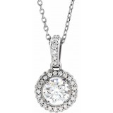 14K White 3/8 CTW Diamond 18 Necklace photo