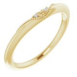 14K Yellow .01 CTW Diamond Matching Band photo