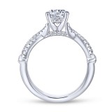 Gabriel & Co. 14k White Gold Contemporary Twisted Engagement Ring photo 2