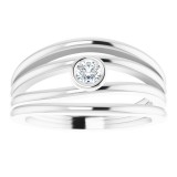14K White 1/8 CTW Diamond Ring photo 3