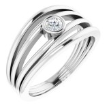 14K White 1/8 CTW Diamond Ring photo