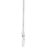 14K White Freeform Bar 16-18 Necklace photo 2