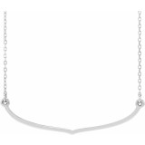 14K White Freeform Bar 16-18 Necklace photo