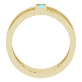 14K Yellow Aquamarine Baguette Ring photo 2