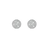 Henri Daussi 18k White Gold Diamond Stud Earrings photo