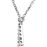 14K White Initial A 1/8 CTW Diamond 16 Necklace photo 2