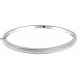 14K White 1 CTW Diamond Pave' Bracelet photo