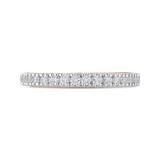 Shah Luxury 14K Two-Tone Gold Round Diamond Half-Eternity Wedding Band with Euro Shank photo