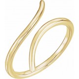 14K Yellow Bypass Ring photo