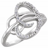 14K White 1/6 CTW Diamond Ring photo