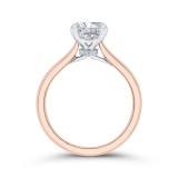 Shah Luxury 14K Two-Tone Gold Round Diamond Solitaire Plus Engagement Ring (Semi-Mount) photo 4