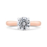 Shah Luxury 14K Two-Tone Gold Round Diamond Solitaire Plus Engagement Ring (Semi-Mount) photo