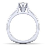 Gabriel & Co 14K White Gold Allie Solitaire Diamond Engagement Ring photo 2